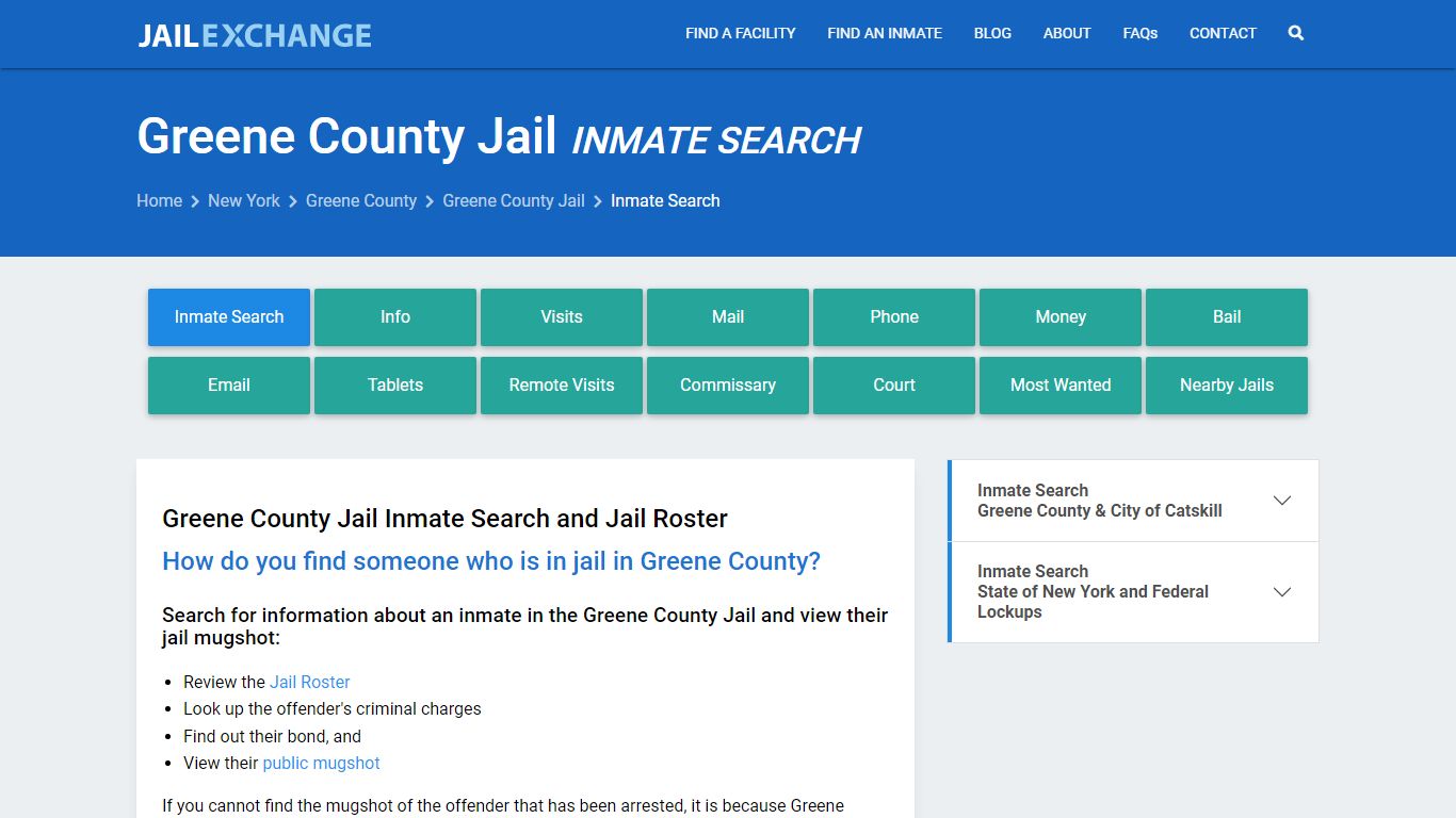 Inmate Search: Roster & Mugshots - Greene County Jail, NY